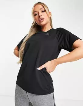 Черная футболка с коротким рукавом adidas Running