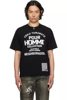 Черная футболка с коротким рукавом NEIGHBORHOOD Edition YOHJI YAMAMOTO