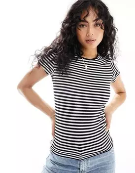 Черная футболка с короткими рукавами и круглым вырезом Vero Moda Aware