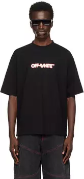 Черная футболка с круглым логотипом Skate Off-White