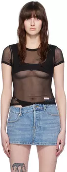 Черная футболка с круглым вырезом Alexander Wang