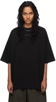 Черная футболка с круглым вырезом Fear Of God Essentials, цвет Jet black