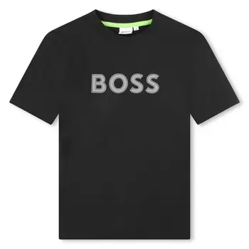 Черная футболка с логотипом BOSS, черный