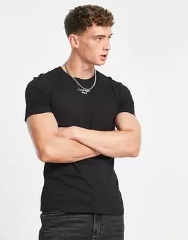 Черная футболка с логотипом Calvin Klein Jeans