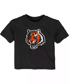 Черная футболка с логотипом Cincinnati Bengals для маленьких мальчиков и девочек Outerstuff, черный