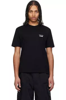 Черная футболка с логотипом Comme des Garons Homme