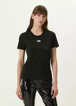 Черная футболка с логотипом Dolce&Gabbana