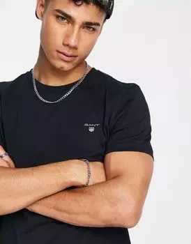 Черная футболка с логотипом Gant Original