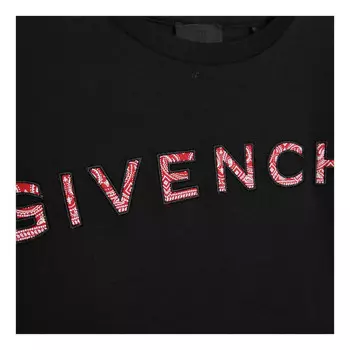 Черная футболка с логотипом Givenchy, черный