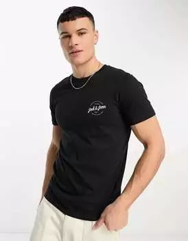 Черная футболка с логотипом Jack & Jones