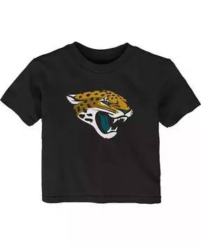 Черная футболка с логотипом Jacksonville Jaguars для маленьких мальчиков и девочек Outerstuff, черный