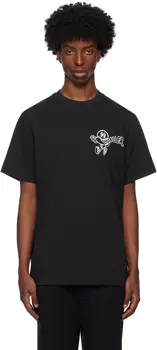 Черная футболка с логотипом Moncler