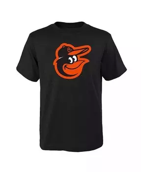 Черная футболка с логотипом основной команды Big Boys and Girls Baltimore Orioles Outerstuff, черный