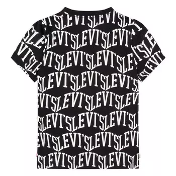 Черная футболка с логотипом по всей поверхности Levi's, черный