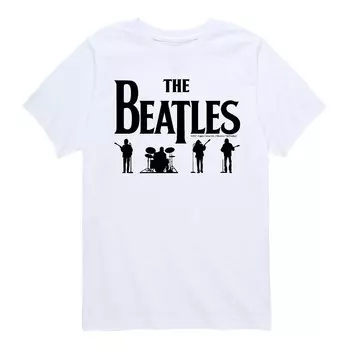 Черная футболка с логотипом The Beatles для мальчиков 8–20 лет Licensed Character, белый
