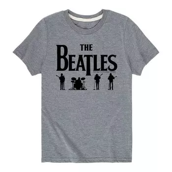 Черная футболка с логотипом The Beatles для мальчиков 8–20 лет Licensed Character, серый