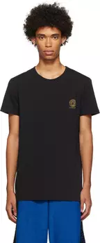 Черная футболка с Медузой Versace Underwear