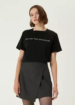 Черная футболка с монограммой Academia