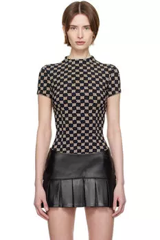 Черная футболка с монограммой MISBHV