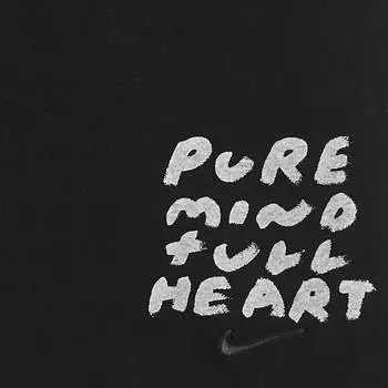 Черная футболка с надписью Comme des Garons Black x Nike, черный