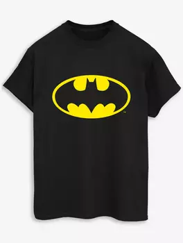 Черная футболка с официальным логотипом Бэтмена NW2 DC Originals George., черный