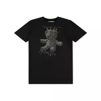 Черная футболка с плюшевым мишкой Philipp Plein, черный