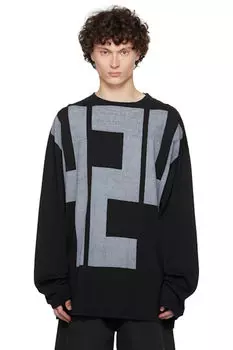 Черная футболка с принтом «424»