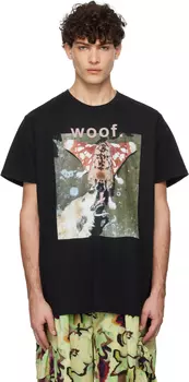 Черная футболка с принтом Collina Strada