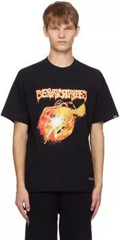 Черная футболка с принтом DEVA STATES
