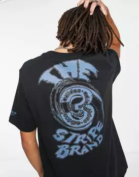 Черная футболка с принтом на спине adidas Originals Campus