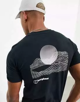 Черная футболка с принтом на спине Berghaus Snowdon