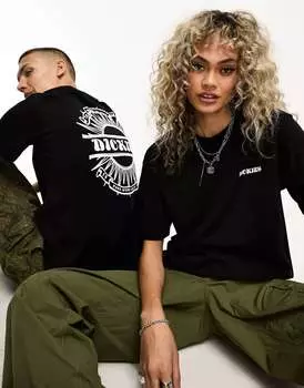 Черная футболка с принтом на спине Dickies lovettsville