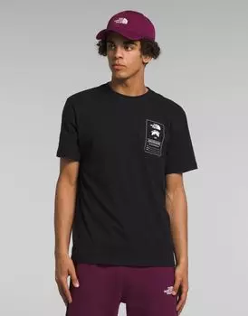 Черная футболка с принтом на спине The North Face