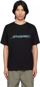 Черная футболка с принтом Rassvet