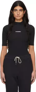 Черная футболка с рашгардом Jil Sander