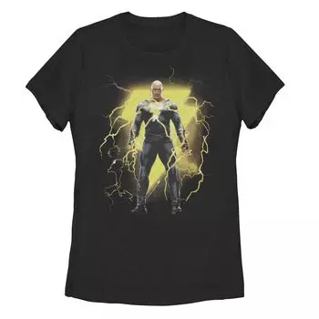 Черная футболка с рисунком «Адам Молния» для юниоров DC Comics Licensed Character