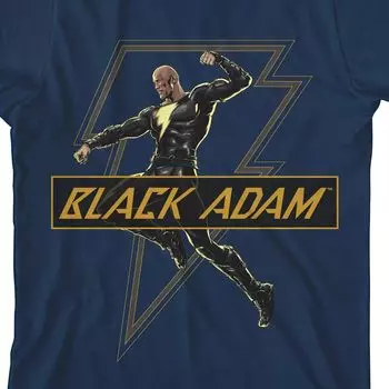 Черная футболка с рисунком Adam Superhero Bolt для мальчиков 8–20 лет Licensed Character