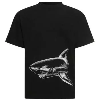 Черная футболка с рисунком Broken Shark Palm Angels, черный