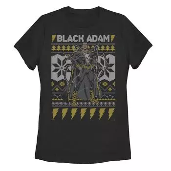 Черная футболка с рисунком «Лига справедливости» для юниоров Adam Holiday Argyle Licensed Character