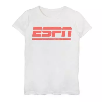 Черная футболка с рисунком логотипа ESPN Bristol Connecticut для девочек 7–16 лет Licensed Character