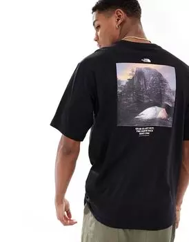 Черная футболка с рисунком на спине The North Face Camping эксклюзивно на ASOS