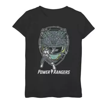 Черная футболка с рисунком Power Rangers для девочек 7–16 лет Ranger Hero Shot Licensed Character