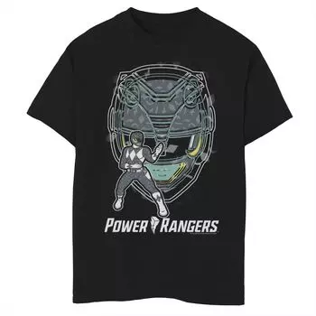 Черная футболка с рисунком Power Rangers для мальчиков 8–20 лет Ranger Hero Shot Licensed Character