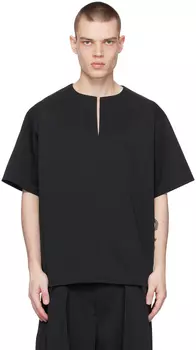 Черная футболка с v-образным вырезом RAINMAKER KYOTO