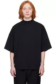 Черная футболка с воротником-стойкой Jil Sander