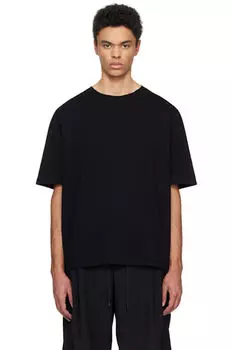 Черная футболка с вставками DEVOA