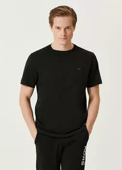 Черная футболка с вышитым логотипом Michael Kors