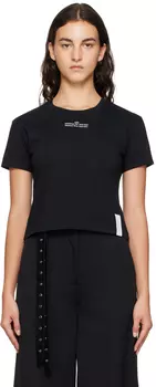 Черная футболка с вышивкой Rokh