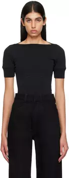 Черная футболка с защипами LEMAIRE