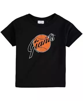 Черная футболка San Francisco Giants Cooperstown Collection для новорожденных Soft As A Grape, черный